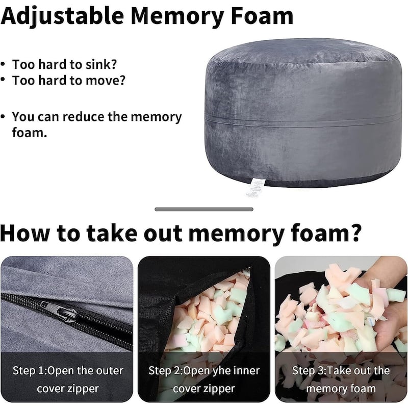 Plush Lazy Sofa with Soft Velvet Cove for Living Roomr