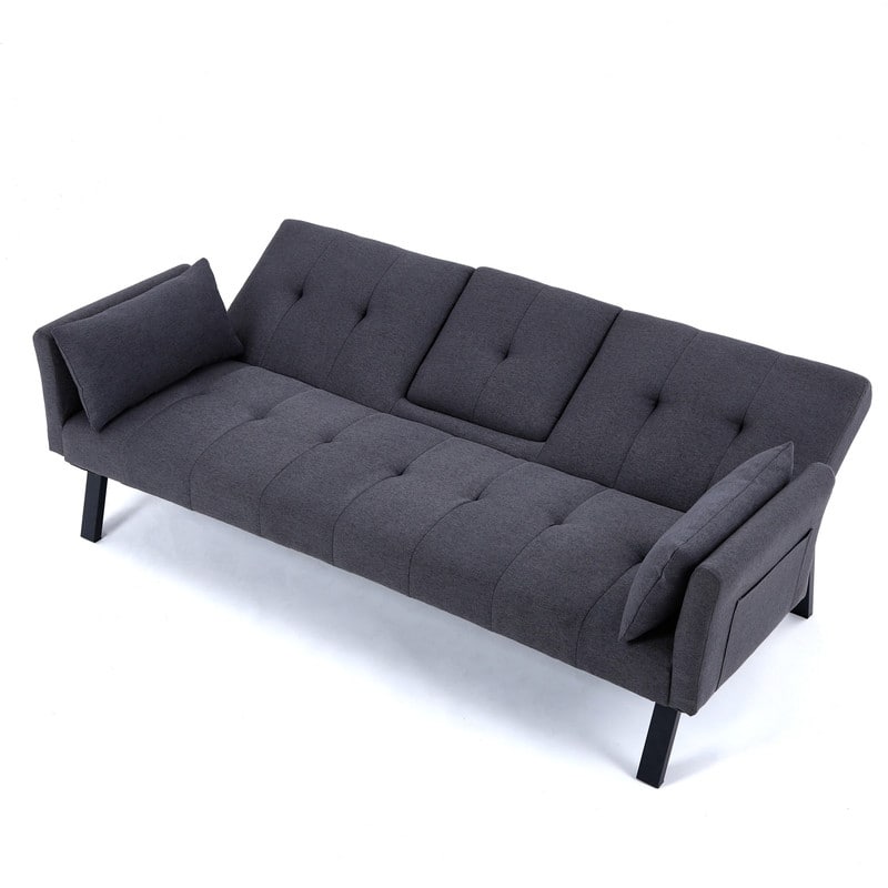 70" Cotton And Linen Cushion Sofa