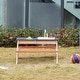 preview thumbnail 8 of 9, Outsunny Kids Picnic Table Set with Wooden Bench & Sandbox Kitchen Toys Faucet Water Pump 37" x 35" x 20" - 37" x 35" x 20"