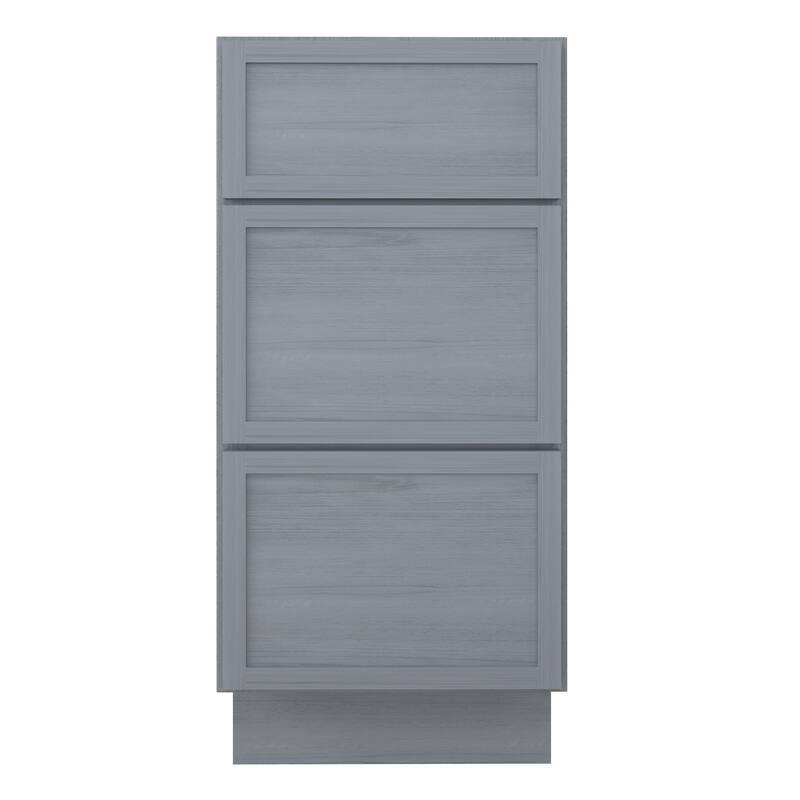 Vanity Art 15" Freestanding Single Base 3 Drawers Storage Cabinet