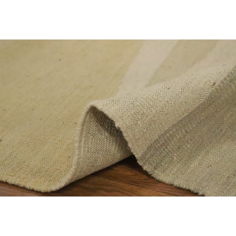 Hand Woven Oriental 100% Wool Carpet Southwestern Tribal Yellow & Gold Kilim Area Rug - 7' 10'' X 4' 10''
