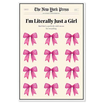 I'm Literally Just a Girl Canvas by Art Remedy