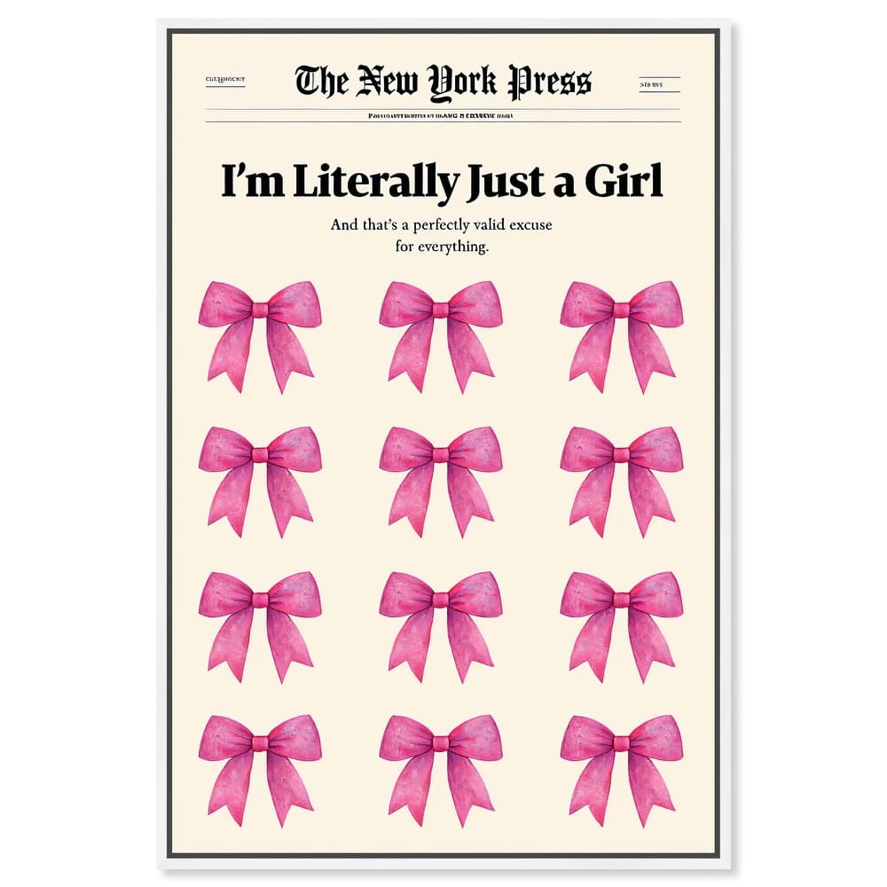 I'm Literally Just a Girl Canvas by Art Remedy