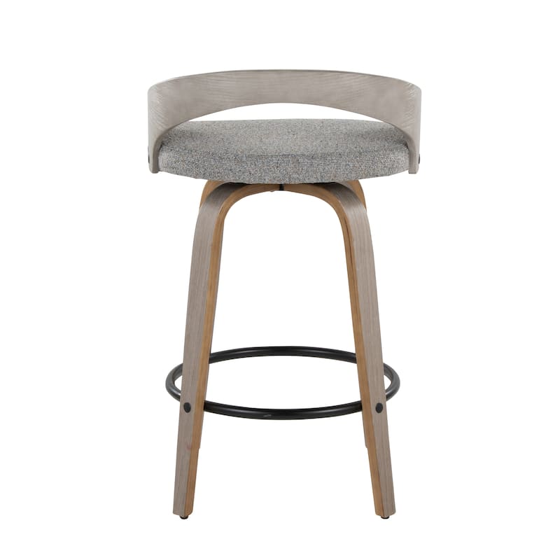 Carson Carrington Stavanger 26" Fixed-Height Counter Stool with Bent Wood Legs & Round Footrest (Set of 2)