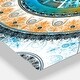 preview thumbnail 5 of 9, Designart 'Large Rounded Symmetrical Flower Brown' Oversized Abstract Wall CLock