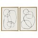 preview thumbnail 10 of 40, Kate and Laurel Sylvie Modern Circles Framed Canvas Set by Teju Reval 2 Piece 18x24 Gold