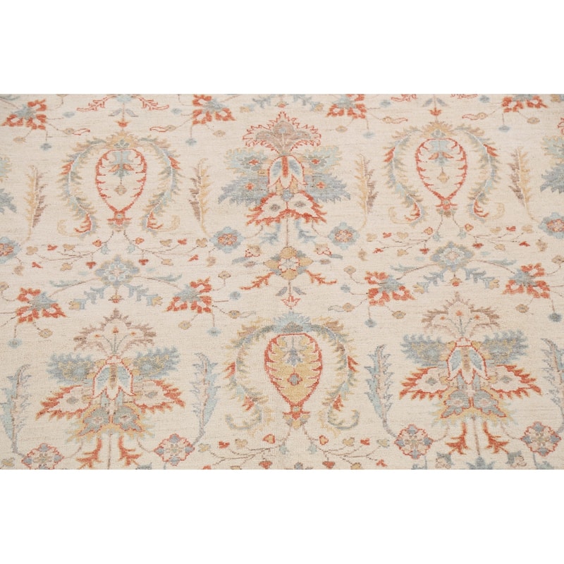 Vegetable Dye Sultanabad Ziegler Oriental Wool Area Rug Hand-knotted - 9'1" x 12'0"