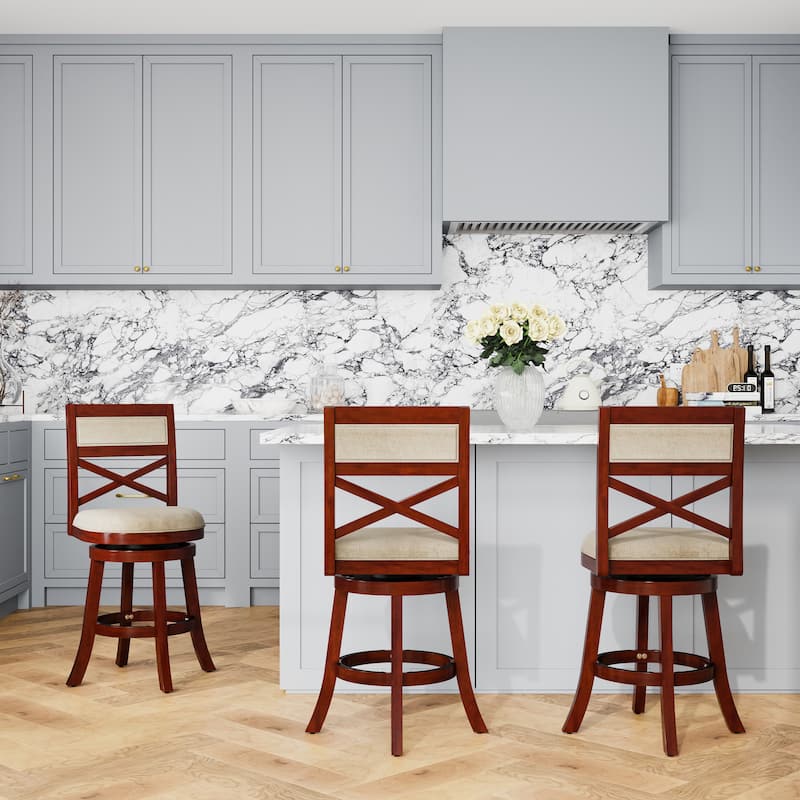 DTY Indoor Living Meeker X-Back Swivel Stool