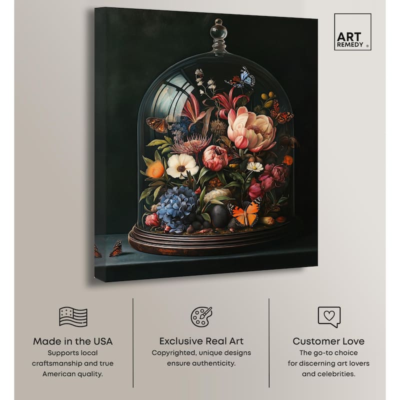 Bell Jar Garden II Canvas by Art Remedy, Gallery Wrapped