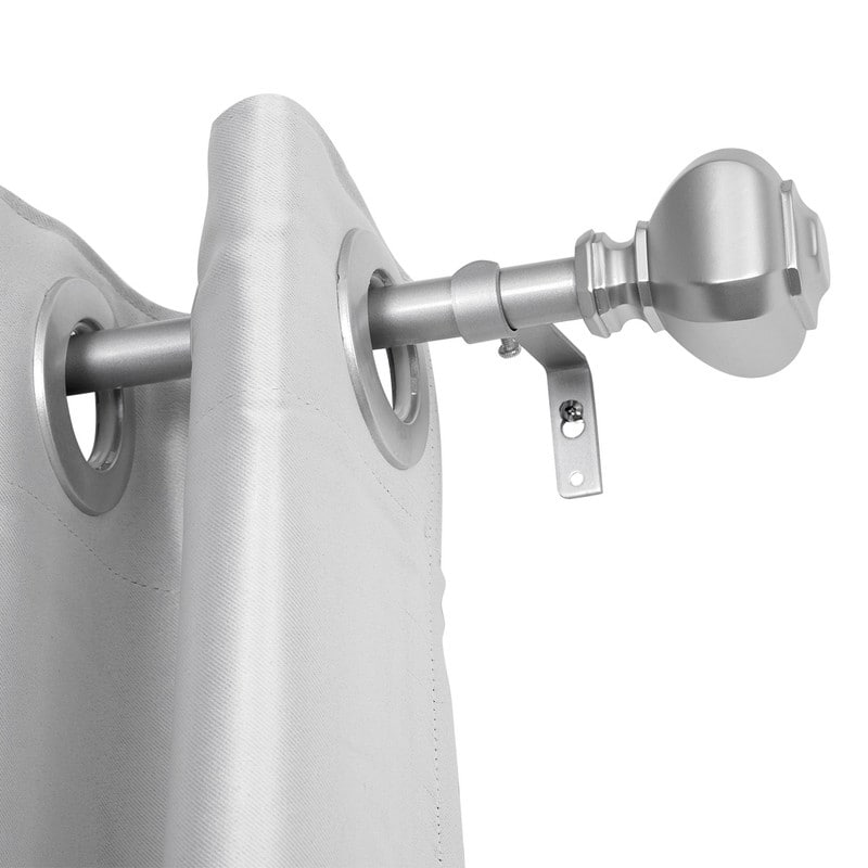 UTOPIA ALLEY 3/4 Inch Curtain Rod - Curtain Rods for Windows 28 to 48 Inch, Adjustable Drapery Rods - Nickel