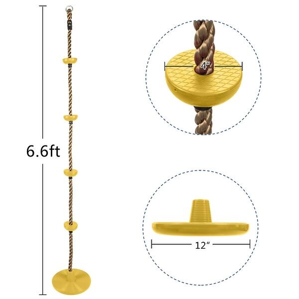 Outdoor Climbing Rope Swing with Disc Swing Seat Set for Kids - N/A ...