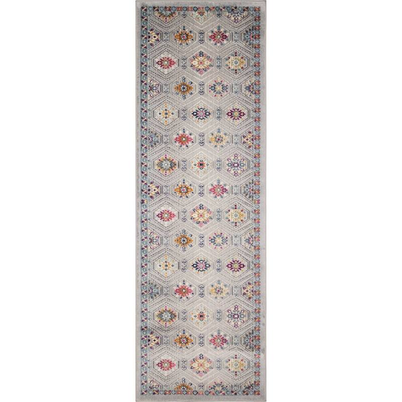 Noori Rug Westfield High-low Nicki Rug - 2'0" x 6'1" - Silver/Pink