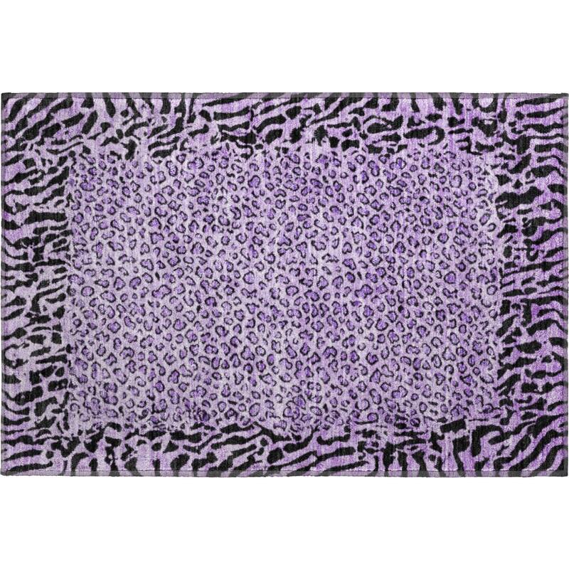 Premium Washable Super Soft Animal Print Border Mayfield Rug