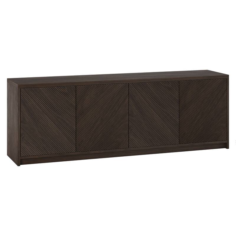 Renad Rectangular Fluted TV Stand for TV's up to 78" - 70" Wide