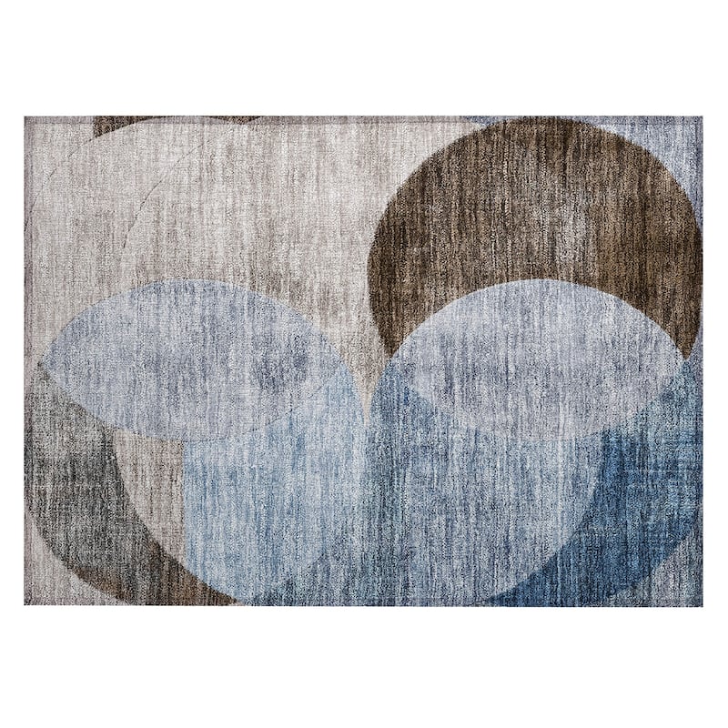 Machine Washable Indoor/ Outdoor Contemporary Deco Chantille Rug