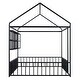 preview thumbnail 9 of 34, Space-Saving Full Size Kids Bed House Bed with Fence and Shelves