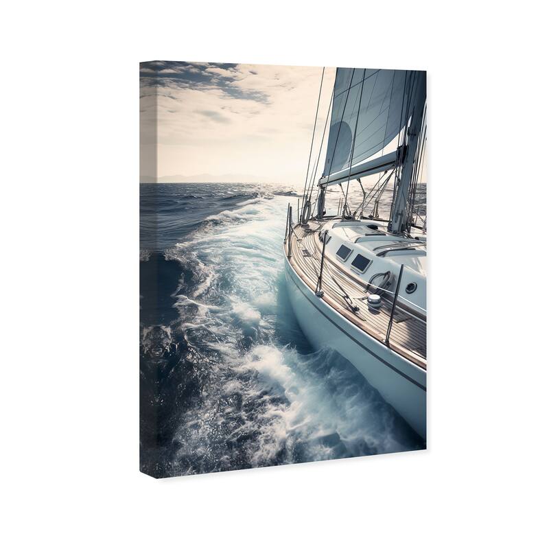 Wynwood Studio Canvas Transportation Sea Life Pleasures II Gray and