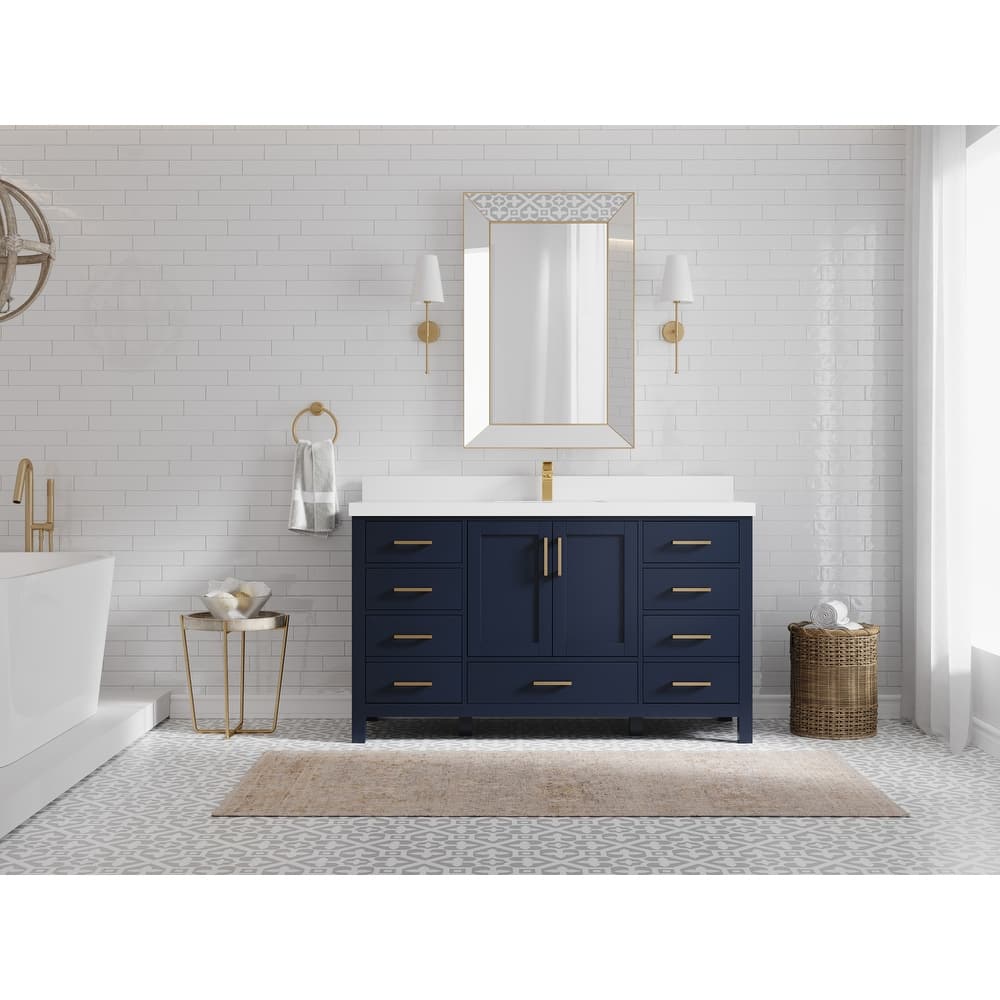 Willow Collections 60 in. W x 22 in. D Malibu Single Sink Bathroom Vanity with Countertop