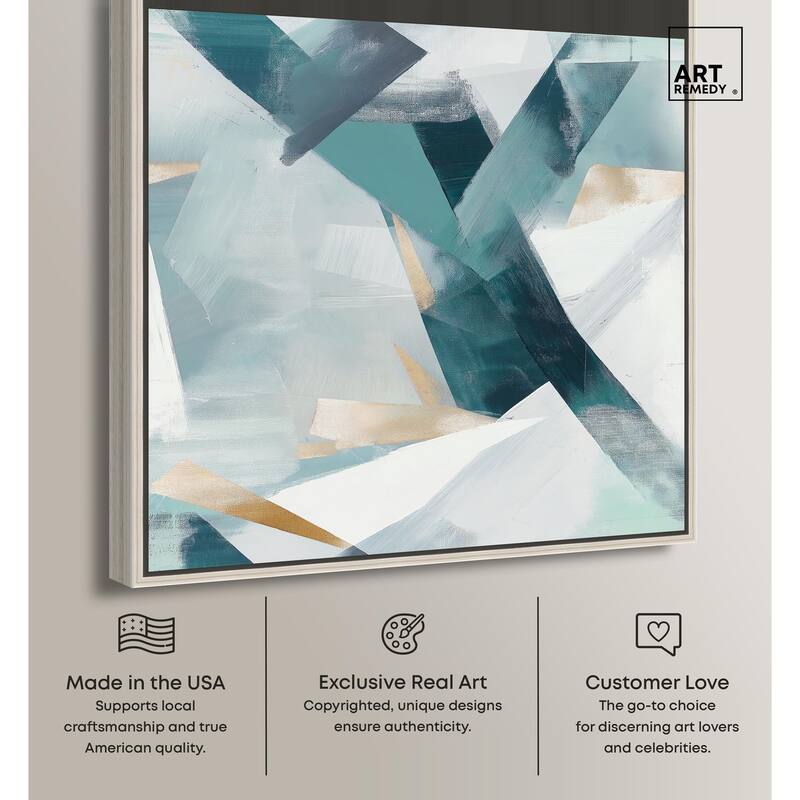 Cerulean Shard Canvas by Art Remedy