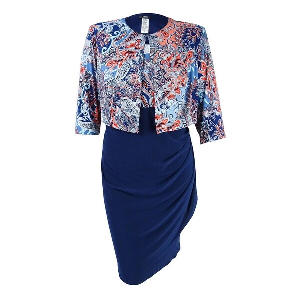 navy blue jacket dress plus size