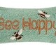 preview thumbnail 2 of 1, Bee Happy Hooked 10x20 Decorative Accent Throw Pillow