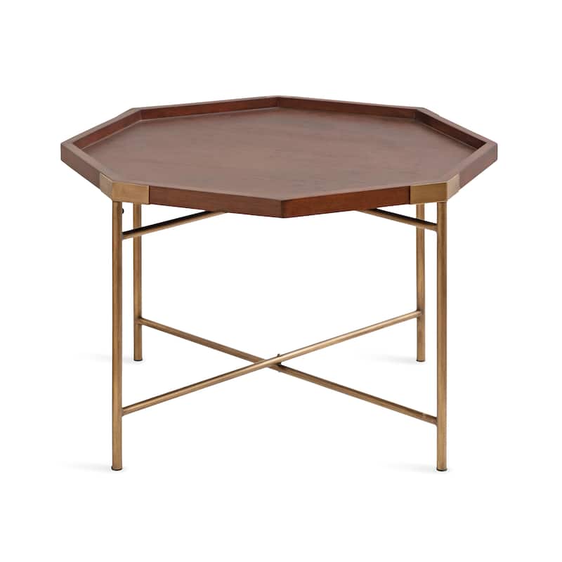 Kate and Laurel Occonor Octagon Wood Coffee Table