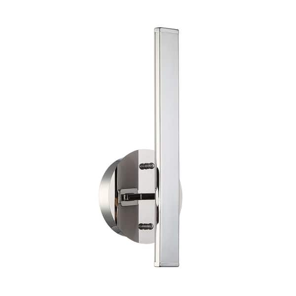 Strait-up Series 13-inch LED Chrome Wall Sconce With Inward Light ...