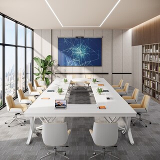 6.5FT Conference Meeting Seminar Business Table Set for 16-20 Person (Set of 6)