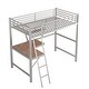 preview thumbnail 21 of 32, Merax Metal Loft Bed with L-shaped Desk and Shelf