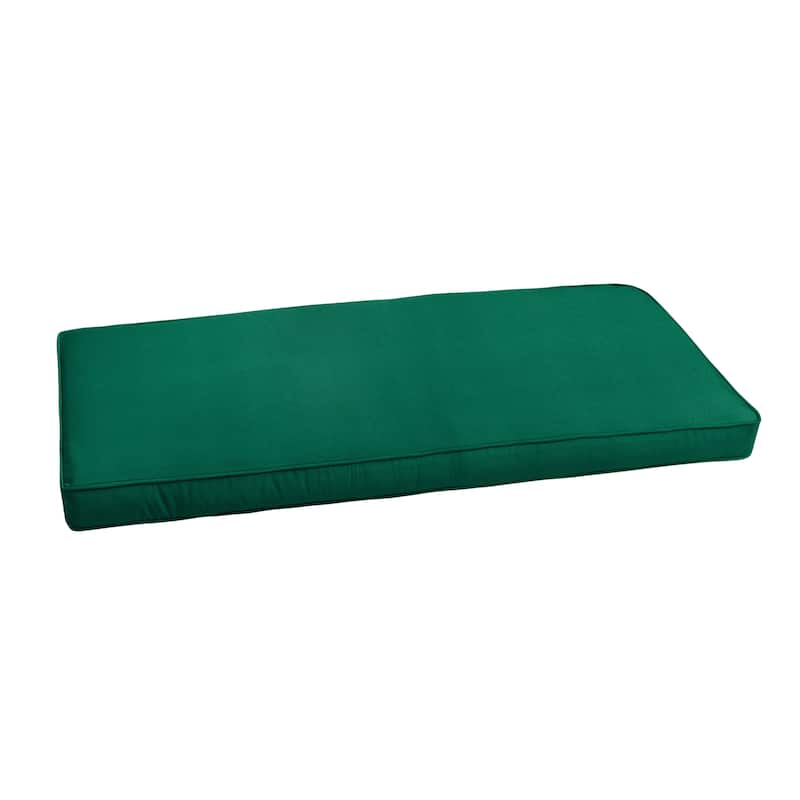Sunbrella Forest Green Indoor/ Outdoor Bench Cushion 37" to 48", Corded