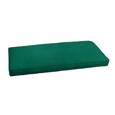 Sunbrella Forest Green Indoor/ Outdoor Bench Cushion 37" to 48", Corded