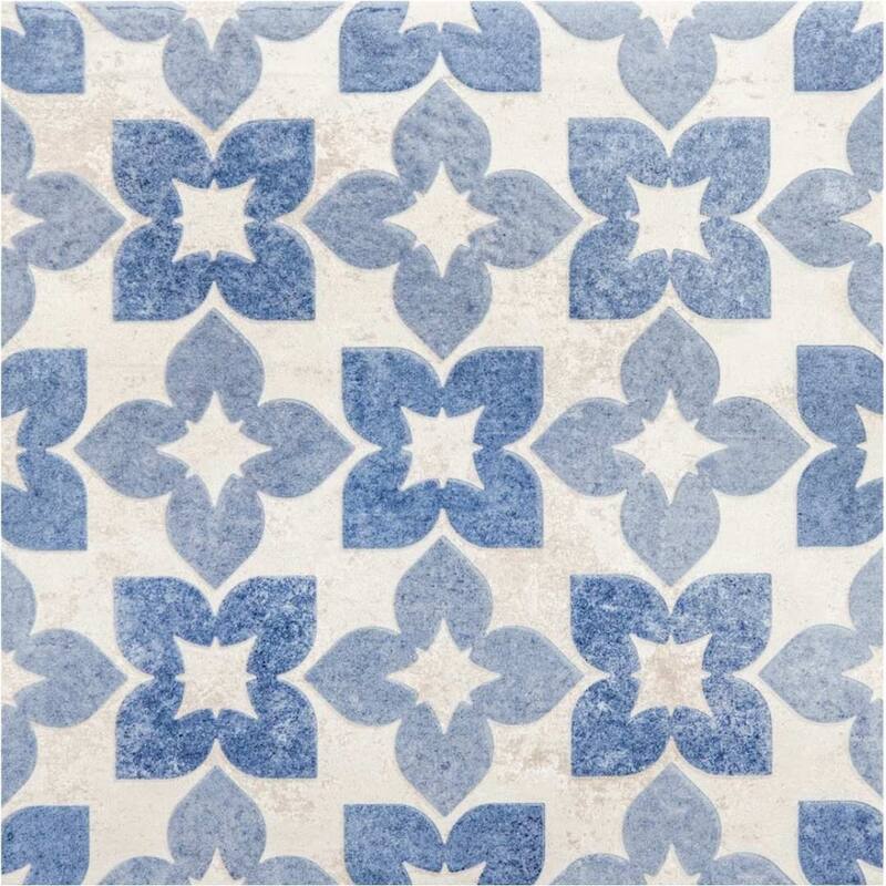 The Tile Life Phlox 8x8 Blue Porcelain Floor & Wall Tile