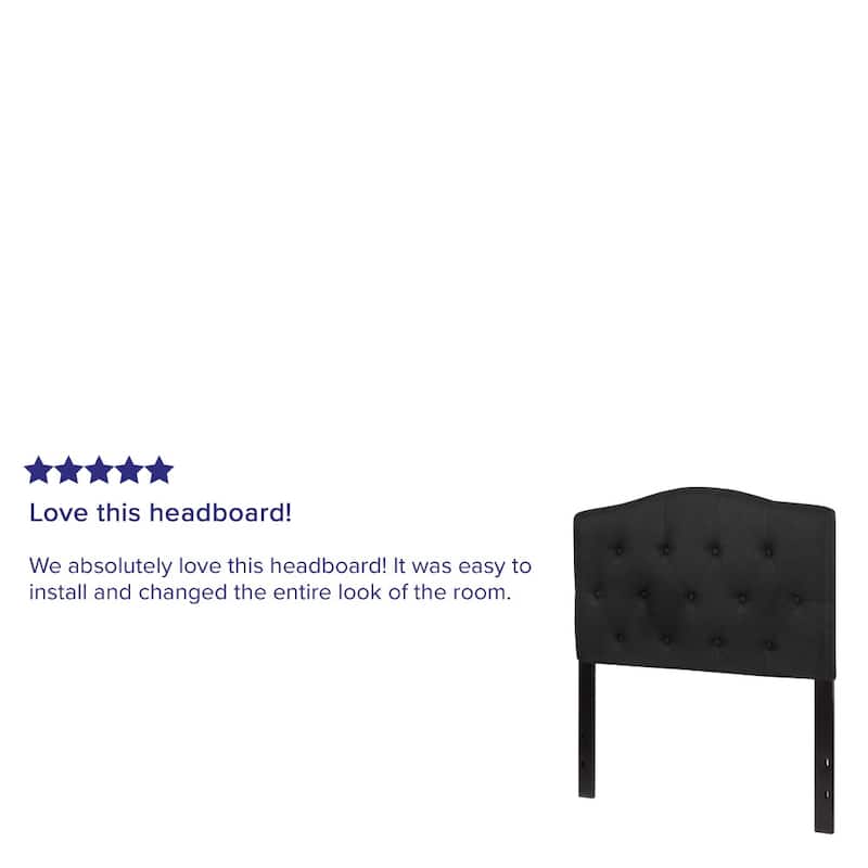 Arched Button Tufted Upholstered Headboard