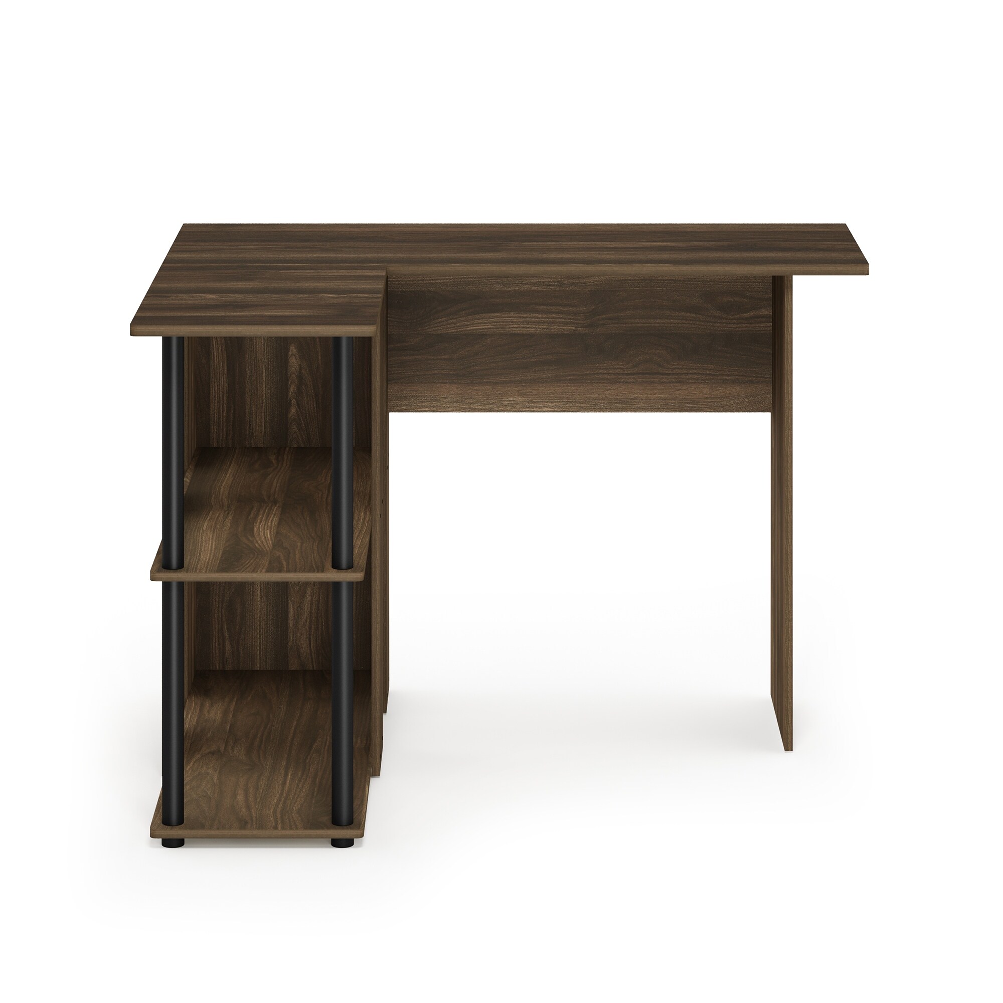 Furinno abbott computer desk outlet with bookshelf