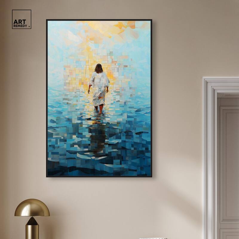 Water Walker Mosaic II Canvas by Art Remedy