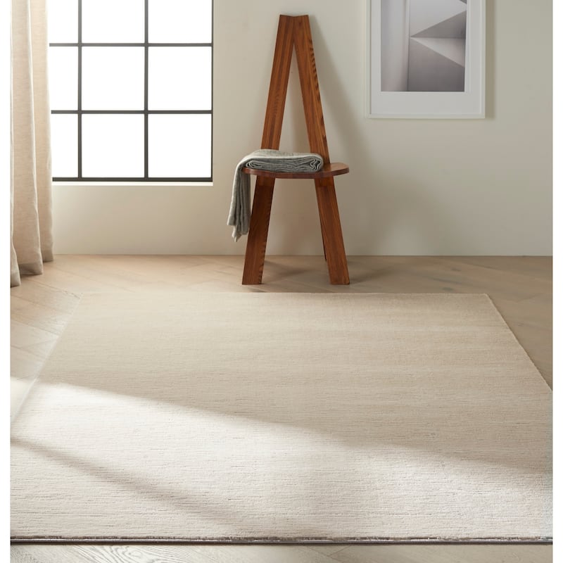 Calvin Klein Home Jackson Solid Area Rug - 3'11" x 5'11" - Ivory/Grey - Runner/Rectangle