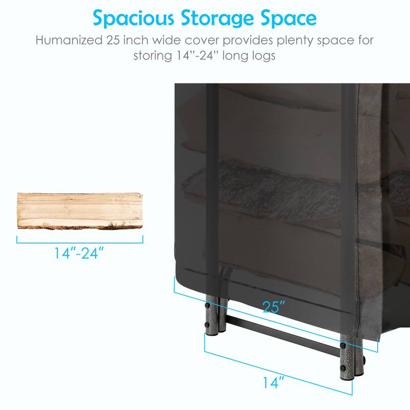 Costway 4FT/5FT/6FT/8FT Firewood Storage Log Rack Heavy Duty Iron Log