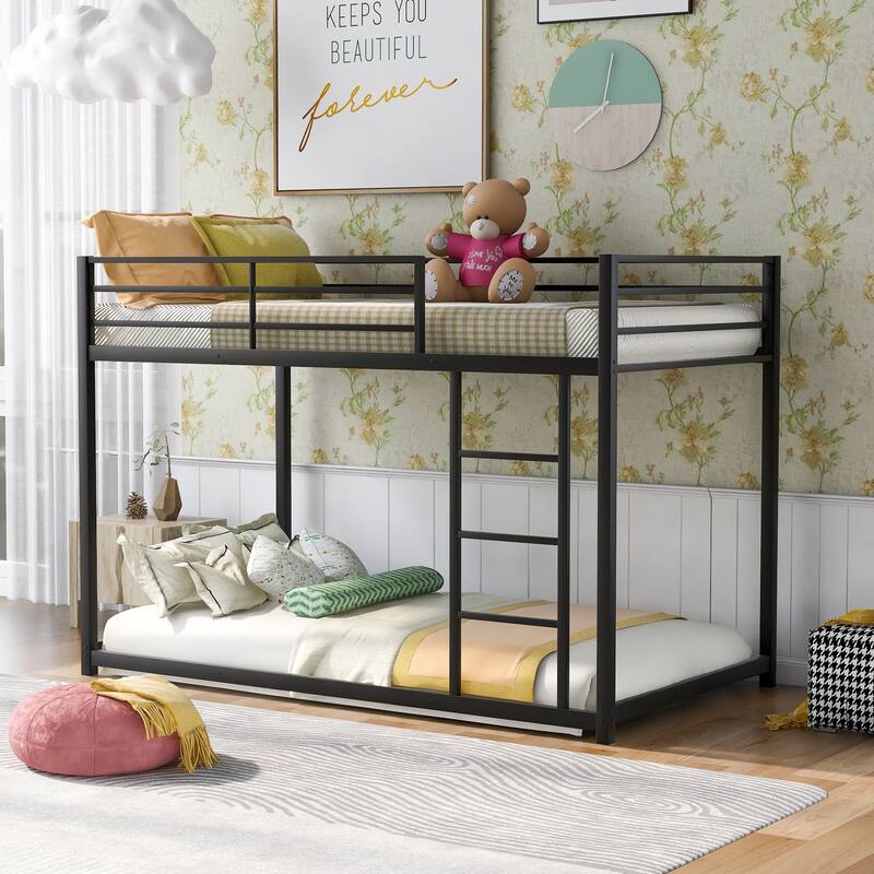Metal Bunk Bed with Ladder