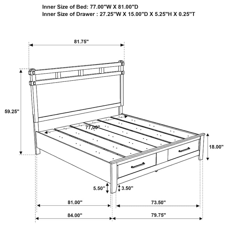 Hazlewood Bedroom Set Vineyard Oak