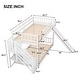 preview thumbnail 13 of 11, Artsy Twin over Twin Bunk Bed with Convertible Slide and Stairway, Space-saving Low Bunk Design, Sturdy and Long-lasting, White