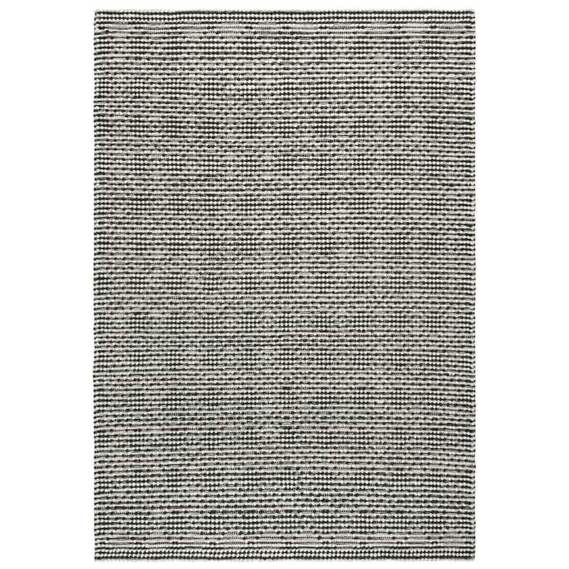 Alora Decor Kerala Black Geometric Hand-woven Jute Rug - 7'9" x 9'9"
