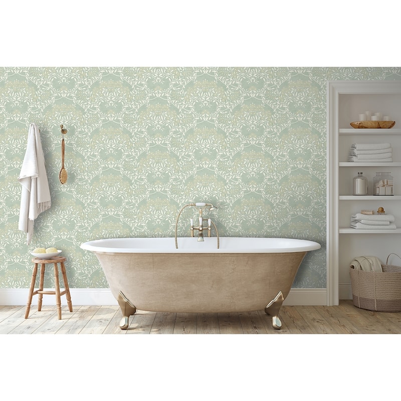 Arthouse Penelope Green Floral Damask Wallpaper