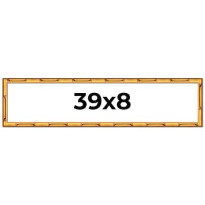 39x8 Frame Gold Bamboo Picture Frame Modern Photo Frame Includes UV Acrylic Shatter Guard Front Acid Free Foam Backing Board