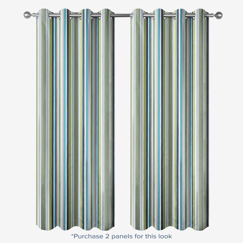 Outdoor Stripe Privacy Protected Grommet Panel