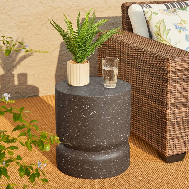 Glitzhome 17"H Multi-functional MGO Garden Stool Outdoor Table