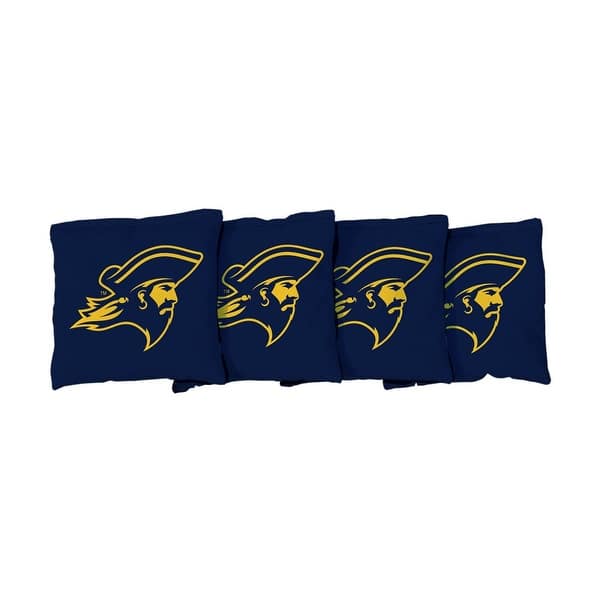 slide 2 of 3, ETSU Blue Cornhole Bags All-Weather Resin Filled
