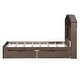 preview thumbnail 33 of 69, Wooden platform bed with house shaped storage headboard and drawers