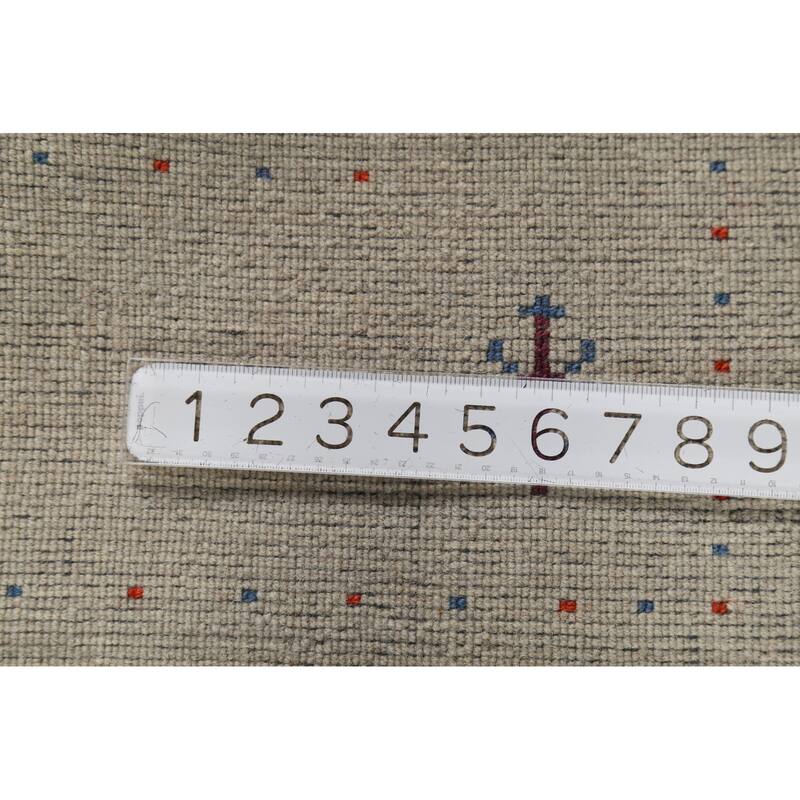 Tribal Gabbeh Indian Area Rug Handmade Contemporary Wool Carpet - 5'4"x 7'4"