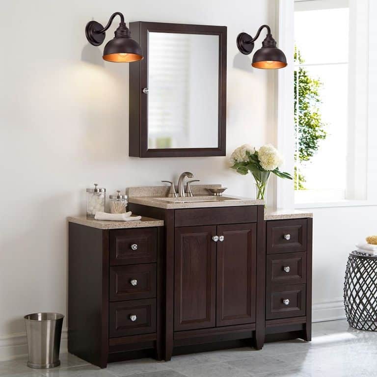 2 Pack 9"H Farmhouse Bath Vanity Wall Sconce - Oil Rubbed Bronze
