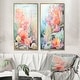 preview thumbnail 11 of 10, Designart "Pastel Colors Watercolor Corals" Coastal Coral Under Water Framed Art Set Of 2 - Animals Wall Decor 2 Pieces 25 in. wide x 28 in. high - Gold